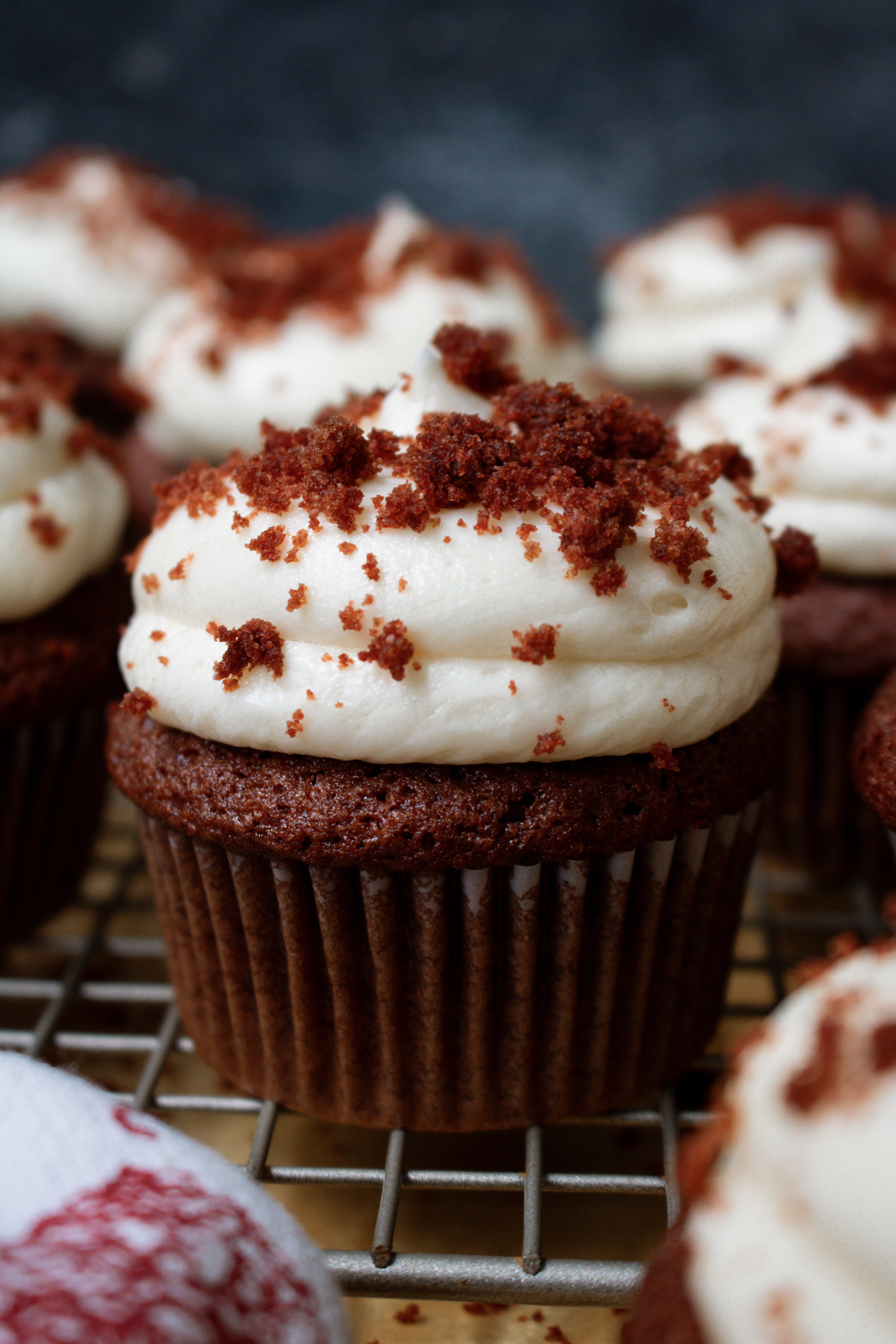 Red Velvet Cupcakes w/ Cream Cheese Frosting